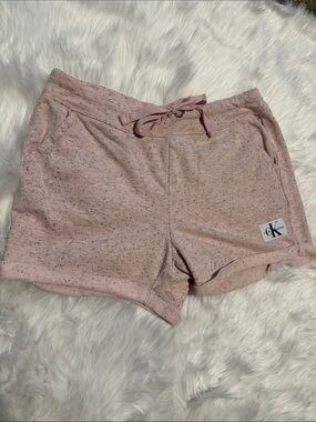 Calvin Klein Dusty Pink Speckled Athletic Lounge Shorts